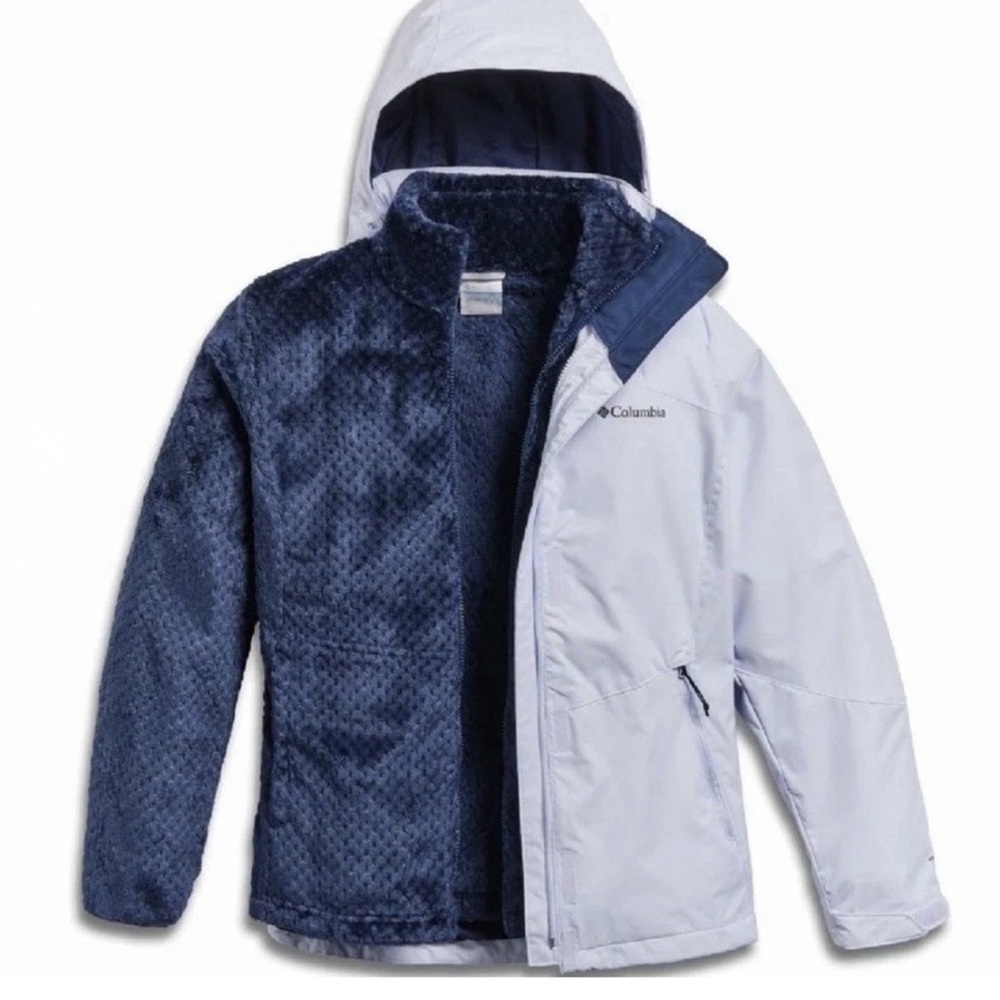 Columbia Womens Buggaboo Jacket 3‎ in 1 Lavender & Navy like new accepts offers